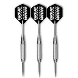 Click here to see larger photo of the Bottelsen Great White Fixed Point Coarse Knurl Steel Tip Darts.