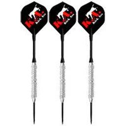 Click here to see larger photo of the Bottelsen Kick Ass Super Alloy Diamond Knurl Steel Tip Darts.