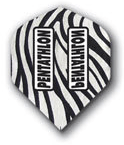 Zebra Black and White Striped Standard Dart Flight