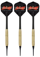 Click here to see larger photo of the Budweiser 330 Convertible Darts <br>Use As Steel or Soft Tip Darts.