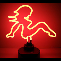 Click here to see larger photo of the Mud Flap Neon Girl Sign.
