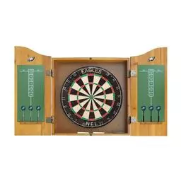 Click here to learn more about the Philadelphia Eagles NFL Dart Cabinet With Darts and Dartboard.