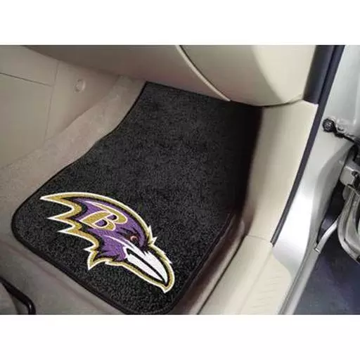 Baltimore Ravens 2-piece Carpeted Car Mats 17"x27"