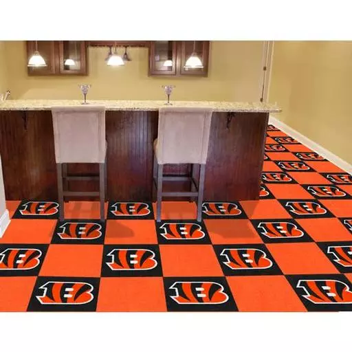 Cincinnati Bengals Carpet Tiles 18"x18" tiles