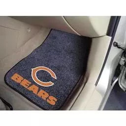Click here to learn more about the Chicago Bears 2-piece Carpeted Car Mats 17"x27".