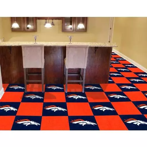 Denver Broncos Carpet Tiles 18"x18" tiles