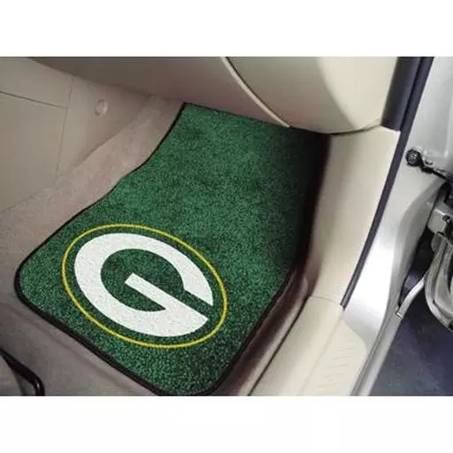 Green Bay Packers 2-piece Carpeted Car Mats 17"x27"