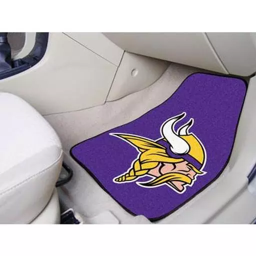 Minnesota Vikings 2-piece Carpeted Car Mats 17"x27"