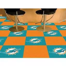 Click here to learn more about the Miami Dolphins Carpet Tiles 18"x18" tiles.
