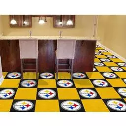 Click here to learn more about the Pittsburgh Steelers Carpet Tiles 18"x18" tiles.