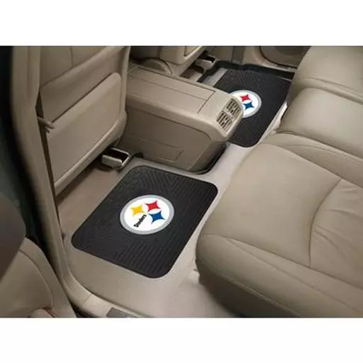 Pittsburgh Steelers Backseat Utility Mats 2 Pack 14"x17"
