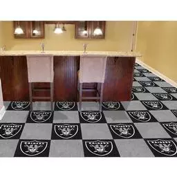 Click here to learn more about the Oakland Raiders Carpet Tiles 18"x18" tiles.