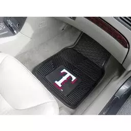 Click here to learn more about the Texas Rangers Heavy Duty 2-Piece Vinyl Car Mats 17"x27".