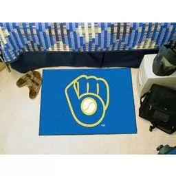 Click here to learn more about the Milwaukee Brewers "Ball in Glove" Starter Rug 20"x30".