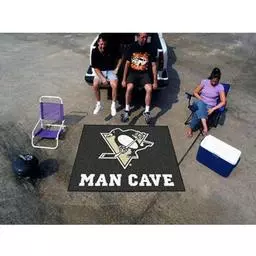 Click here to learn more about the Pittsburgh Penguins Man Cave Tailgater Rug 5''x6''.