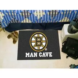Click here to learn more about the Boston Bruins Man Cave Starter Rug 19"x30".