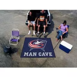 Click here to learn more about the Columbus Blue Jackets Man Cave Tailgater Rug 5''x6''.