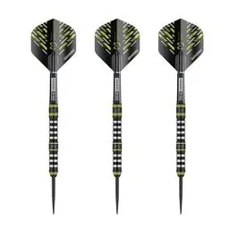 Click here to learn more about the Winmau MvG Michael Van Gerwen Design Assault 90% Tungsten Steel Tip Darts .