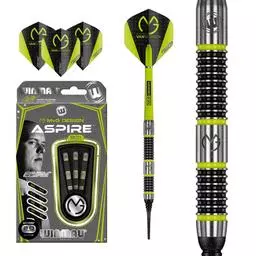 Click here to learn more about the Winmau MvG Design Aspire 80% Tungsten Soft Tip Darts 20 Gram.