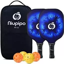 Click here to learn more about the Niupipo Pickleball Paddles - Blue with Balls.