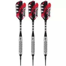 Click here to learn more about the Viper Bully Darts 80% Tungsten Soft Tip Dart Set 5 Knurled Rings 18 Grams.