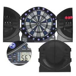Click here to learn more about the Arachnid Illuminator 3.0 Electronic Dartboard Cabinet .