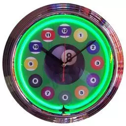 Click here to learn more about the Billiard Ball Green Neon Clock.