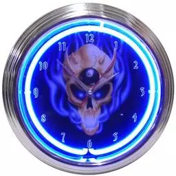 Click here to learn more about the 8 Ball Skull Neon Clock.