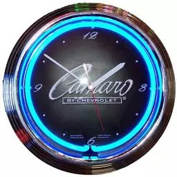 Click here to learn more about the GM Camaro Script Neon Clock.